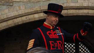 Tower of London  Yeoman Warder Clive Towell gives information with a twist [upl. by Anileuqcaj]