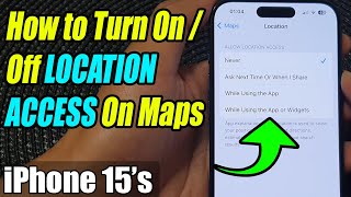 iPhone 1515 Pro Max How to Turn OnOff LOCATION ACCESS On Maps [upl. by Shyamal]