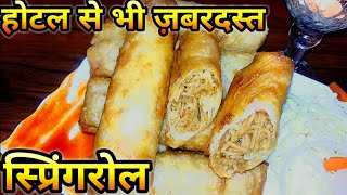 Spring Roll Recipe  वेज़ स्प्रिंग रोल  Veg Spring Roll  Spring Roll  Snacks [upl. by Chuck]