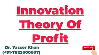 Innovation Theory Of Profit  Theory Of Profit  Profit  Economics  Microeconomics  CUET  UGC [upl. by Alboran]