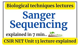 Sanger sequencing method in Hindi  Sanger sequencing animation in Hindi [upl. by Rianna]