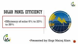 Solar Panels Efficiency 6 to 23 to 39  Fill Factor in solar panels  FF Factor [upl. by Iila]