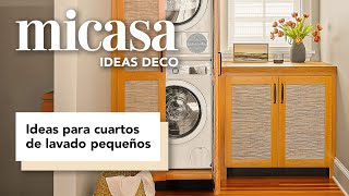 Ideas para aprovechar el espacio en cuartos de lavado pequeños  DecoraciónTV [upl. by Arline]