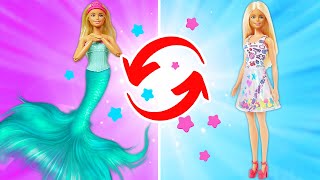 Jeux avec Barbie Vidéos avec poupées pour filles Transformation en sirène et dautres aventures [upl. by Rap]