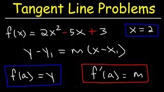 How To Find The Equation of The Tangent Line With Derivatives [upl. by Eirhtug413]