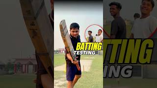 Single Handed Batting Test🏏😍 cricket batting fun game minivlog ashortaday shorts [upl. by Prestige762]