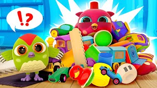 The Tidy Up song for kids Clean up toys with Hop Hop the owl songs for kids Nursery rhymes [upl. by Ainafetse]