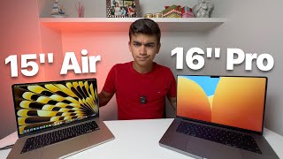 15 inch M2 MacBook Air vs 16 inch MacBook Pro Tough Choice [upl. by Nailuj]