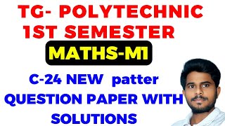 TGTS polytechnic MATHSM1C241stSEMquestion paper withsolutionimpblueprint naveenreddyMATH [upl. by Hailahk]