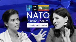 NATO Public Forum YouTube Studio  Maria Efrosinina meets Thórdís Kolbrún R Gylfadóttir [upl. by Eivets]