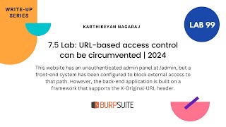 75 Lab URLbased access control can be circumvented  2024 [upl. by Aseuqram]