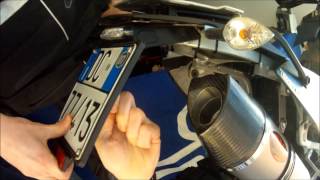 Porta targa TWALCOM sgancio rapido per KTM 990 adv [upl. by Aiekan135]