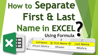 How to Separate First amp Last Name [upl. by Leede]