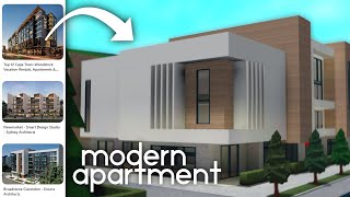 Building a Modern Apartment Complex in Bloxburg [upl. by Acisey]