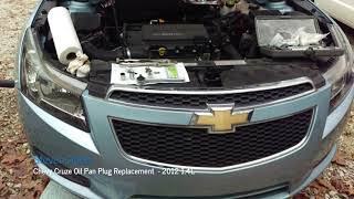 Chevy Cruze Oil Pan Plug Replacement  2012 14L [upl. by Noswad]