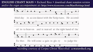 ENGLISH CHANT MASS • Richard Rice • CREDO Creed [upl. by Scott]