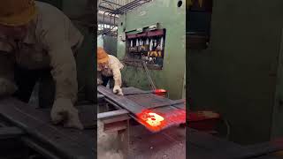 The process of producing leaf springs hot steel stamping machine factory process springs [upl. by Knut]