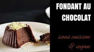 Fondant au chocolat sans cuisson et vegan [upl. by Edgell]