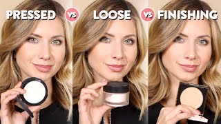 Powders 101 Whats the difference between loose pressed setting and finishing powders  TOP Faves [upl. by Nnarefinnej]