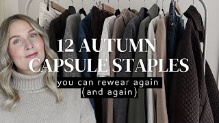 12 AUTUMN CAPSULE STAPLES you can rewear again and again 🍂 [upl. by Liartnod]