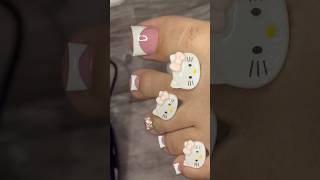 Acrylic Toes 🎀 trending acrylicnails acrylictoes frenchtip diynails toes pedicure tutorial [upl. by Steffen]