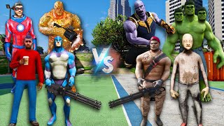 Rope Hero Team Vs Dangerous Villain Team Big Fight Challenge in Gta V  Rope Hero Vice Town [upl. by Ilarin]