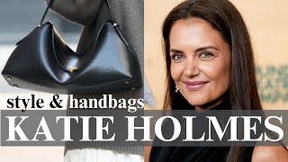 Katie Holmes LaidBack Style amp Handbags feat Khaite Chanel Toteme YSL APC amp More [upl. by Amby]