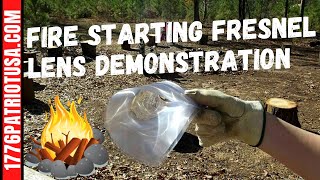 Starting a Fire Fresnel Lens Demonstration [upl. by Akamahs]