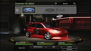 NFSU2 2004 Customization Ford Focus Yor Forger Theme [upl. by Cut]