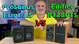 PreSonus Eris E35 vs Edifier R1280TS  Sound test amp full review [upl. by Isnam815]