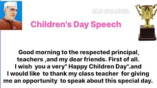 Childrens day Speech in English 😇 Essay on Childrens day  Speech on Childrens day viralvideo [upl. by Daley]