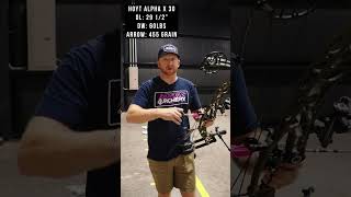 Hoyt Alpha X 30 29 12quot Draw Length At 60lbs Speed Test [upl. by Nyved]