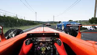 POV F1 Ferrari F138 Fenando Alonso vs Hypercars at Old SPA [upl. by Matilde]