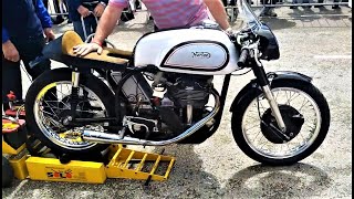 Isle of Man Racer Stunning 1961 Manx Norton 350 start up [upl. by Elyr]