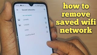 how to remove saved wifi network on android phone  remove saved network [upl. by Belda]