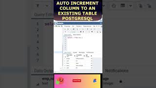 Add Auto Increment Key Id Column PostgreSQL Existing Table [upl. by Kincaid]