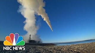 Russia Tests Supersonic AntiShip Missiles  NBC News [upl. by Dorrehs]