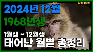 1968년생 12월 원숭이띠 중요한 변화의 달 놓치면 후회할 운세 원숭이띠12월운세 68년생12월운세 68년12월운세 [upl. by Chiles]