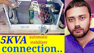 Connection 5KVA automatic stabilizer [upl. by Arlyn]