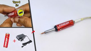 How To Make USB Soldering Iron From Old Battery amp Charger [upl. by Rosamund]