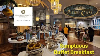 Palms Cafe Buffet Breakfast  Palm Garden Hotel Tribute Portfolio Marriott Bonvoy IOI Resort City [upl. by Nelram]