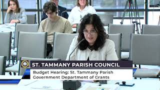 St Tammany Parish Budget Hearings  Grants [upl. by Enelyaj]