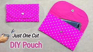 Diy Pouch  Fabric Purse Sewing Tutorial  Easy Envelope Bag  How to make a Wallet  Diy Clutch Bag [upl. by Anaeli562]