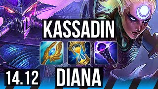 KASSADIN vs DIANA MID  7 solo kills 47k DMG Godlike 500 games  EUW Master  1412 [upl. by Ecnerrot292]