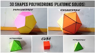 3D platonic shapes। Polyhedrons celestial maths model [upl. by Nylyram709]