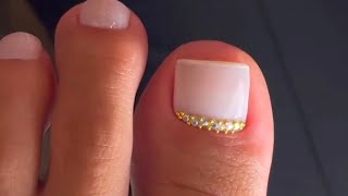 5 beautiful toe nail colors 😍😍 try viral colours ❤️🤍💙🧡🤎♥️ [upl. by Onurb]