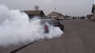 MercedesBenz W124 E500 swap M113 55 AMG kompressor burnout [upl. by Lladnik]