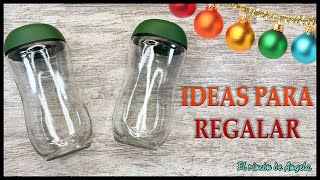 2 IDEAS de frascos reciclados para REGALAR en estas navidades ♻️DIY manualidades [upl. by Hylan998]