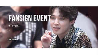 180527 BTS Fansign event Jimin focus cute moment 4K [upl. by Ajnot417]