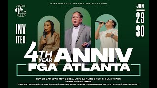 FGA ATLANTA 4TH ANNIVERSARY SERVICE 063024 [upl. by Sitto982]